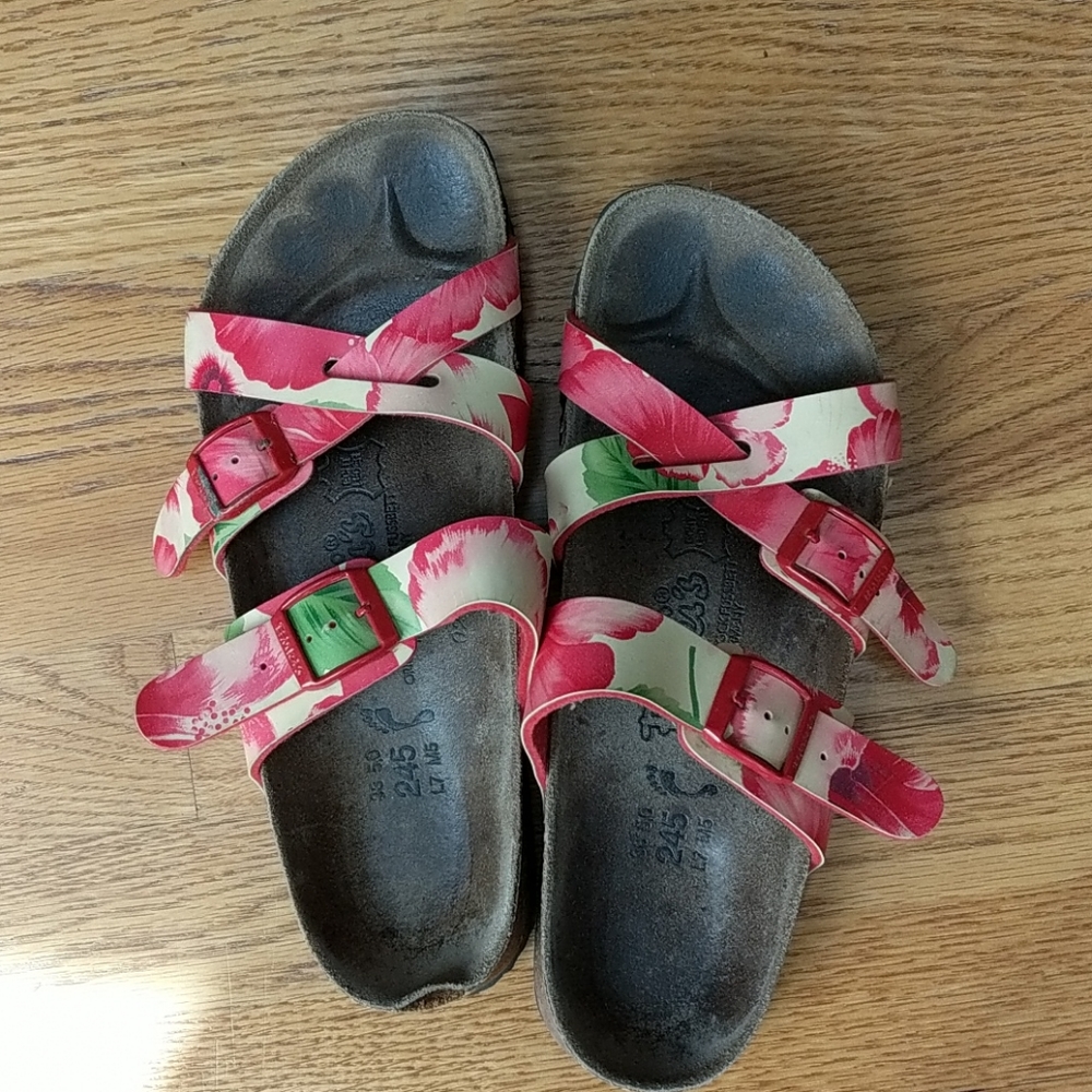 Birki's by Birkenstock Floral Multi Strap Sandals